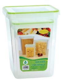6 Bulk 6 Piece Square Plastic Assorted Container With Click And Lock Lids