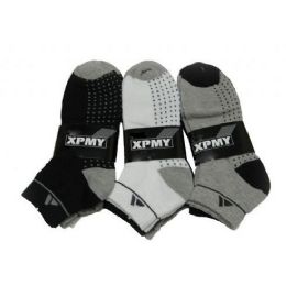 72 Bulk Mens 3 Pack Ankle Sock Size 10-13