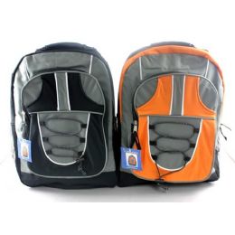 12 Bulk Backpack 17inch Assorted Colors