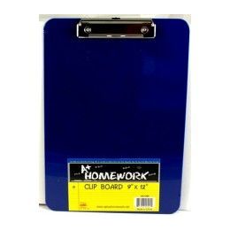 96 Bulk ClipboarD- Plastic 9"x 12.5" Asst Colors
