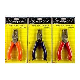48 Bulk One Hole Paper PuncH- SilveR- Soft Grip Allmetal