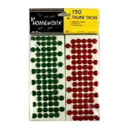 96 Bulk Thumb Tacks 150 Pk 75 Red+ 75 Green