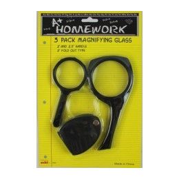 48 Bulk Magnifiers 3 Pack 2" Fold + 2" + 2.5"- 2x Magnification