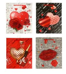 144 Bulk 7.68x3.15x9.25 Inch Valentine Gift Bag