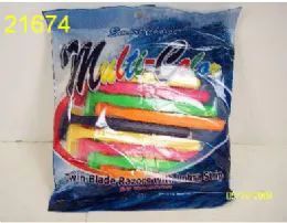 144 Bulk 10 Piece 2 Blade Multi Colored Razors Bulk Buy