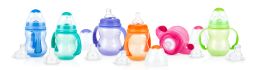 12 Bulk Nuby 3-Stage Wide Neck Bottle To Cup, 8 oz