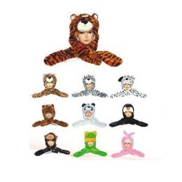 60 Bulk Long Animal Hat With Hand Warmers Heavy