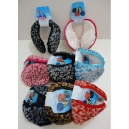 72 Bulk Earmuffs With Fur InsidE--Printed