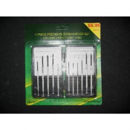 60 Bulk 11 Piece Mini Screwdriver Set In Case