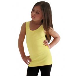 24 Bulk Girls Seamless Flat Tanks Tops Youth Size