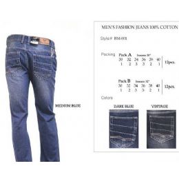 12 Bulk Mens Vintage Trendy Jeans