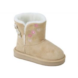 12 Bulk Girls Boots Beige Color
