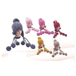 36 Bulk Crochet Pom Pom Winter Hat 