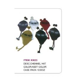 72 Bulk Chennel Snow Flake Design Hat