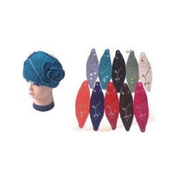 120 Bulk Ladies Ear Warmers With Flower