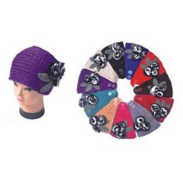 120 Bulk Ladies Winter Ear Warmers With Fuzzy Flower