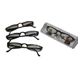 144 Bulk Plastic Reading Glass With Rhine Stones