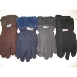 96 Bulk Fleece Gloves W/ Fur Top