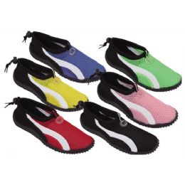36 Bulk Ladies' Aqua Socks Assorted Colors