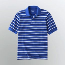 72 Bulk Mens Stripe Polo Shirt