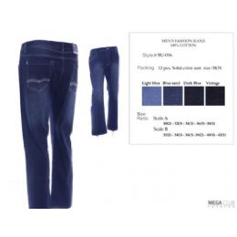 12 Bulk Mens Trendy Fashion Jeans Size Scale 32-42