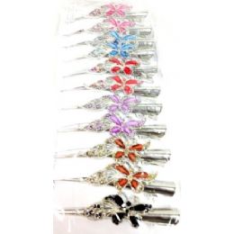 48 Bulk 5inch Salon Clip Metal W/ Butterfly Hair Accessory