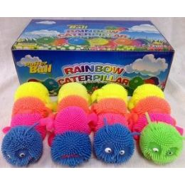 48 Bulk 12 Pcs Light Up Spike Caterpillar Assorted Color