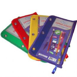 60 Bulk Pencil Pouch, Clear Poly, Asst. Colors