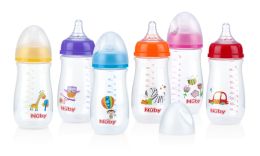 24 Bulk Nuby Wide Neck Bottle 9 oz