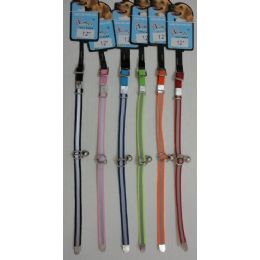 24 Bulk 12 Inch Reflective Pet Collar With Bell