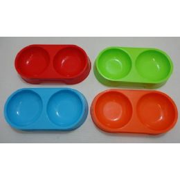 24 Bulk Small Double Pet Dish