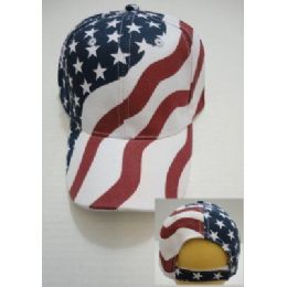 24 Bulk American Flag Ball Cap