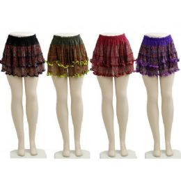 72 Bulk Ladies Floral Mini Skirts