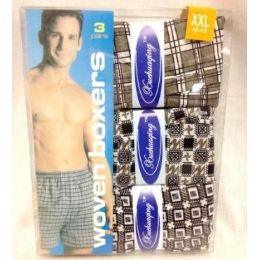 24 Bulk Men's Boxer Sets 3 Pairs Per Pack