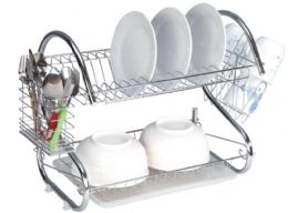6 Bulk Two Tier Chrome Dish Rack