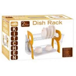 4 Bulk Natural Wooden 2 Tier Dish Rack