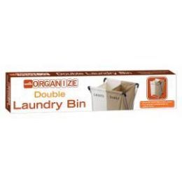6 Bulk Double Lights And Darks Laundry Bin
