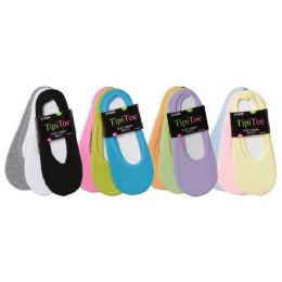 60 Bulk 3 Pack Ladies Foot Liners Assorted Colors