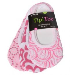 60 Bulk 3 Pack Ladies Foot Liners Assorted Colors
