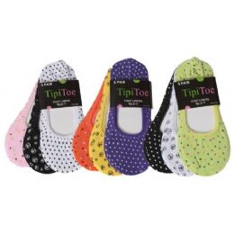 60 Bulk 3 Pack Ladies Foot Liners Assorted Colors