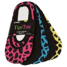 48 Bulk 4 Pack Ladies Foot Liners Assorted Colors