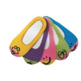 48 Bulk 4 Pack Ladies Foot Liners Assorted Colors