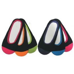 48 Bulk 3 Pack Ladies Foot Liners Assorted Colors