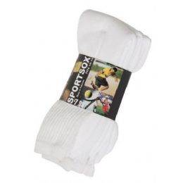 60 Bulk Mens 3 Pack Low Cut Sock Size 10-13 White Color