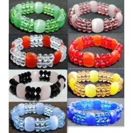 36 Bulk Cat Eyes Crystal Bracelet Jewelry