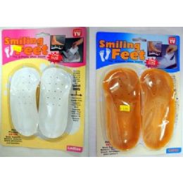 36 Bulk 12 Pair Feet Suport 2 Colors White And Yellow