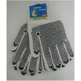 48 Bulk MultI-Purpose Work Gloves With Black Rubber Dots