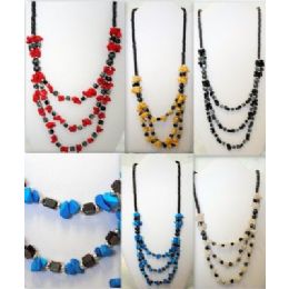48 Bulk Stone Chips Magnetic Necklace