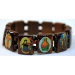 120 Bulk Bracelet Rosary Saint Brown