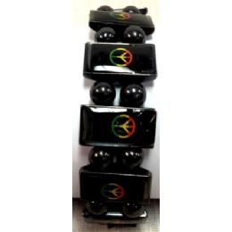 120 Bulk Peace Sign Bracelet With Magnetic Hematite Beads